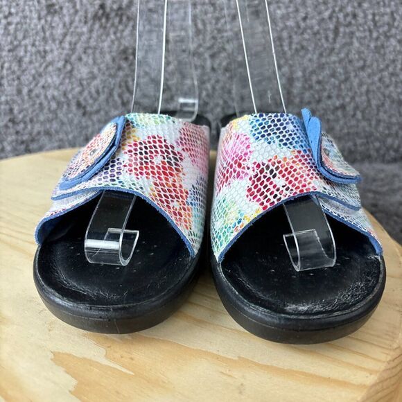 Spring Step Flexus Sandal Womens 8 EUR 38 Leather Multicolor Slide Made in Italy - Picture 3 of 8